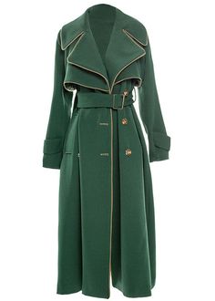 Haute Couture Style, Mode Mantel, Green Trench Coat, Retro Coat, Wallpaper Beautiful, Girl Jeans, Fall Winter Wardrobe, Retro Mode, Long Trench Coat