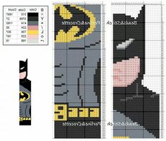 the batman cross stitch pattern is shown