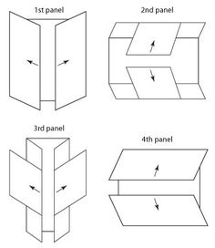 the instructions for how to make an origami box with one side open and two sides closed