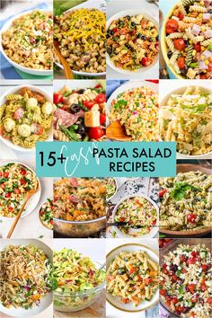 Collage of pasta salad recipe images Egg Pasta Salad Recipes, Deviled Egg Pasta Salad, Easy Pasta Salad Recipes, The Best Pasta Salad, Suddenly Salad, Best Bbq Recipes, Grilled Foods, Potato Salads, Salads Pasta