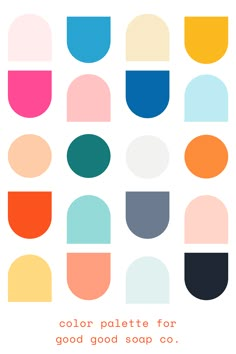 the color palette for good good soap co