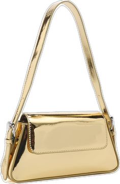 Cheap Gold Handheld Shoulder Bag, Affordable Gold Shoulder Bag, Cheap Gold Shoulder Bag For Daily Use, Cheap Glamorous Gold Shoulder Bag, Gold Rectangular Shoulder Bag With Zipper Closure, Silver Purse, Metallic Clutch, Hobo Crossbody Bag, Purses For Women