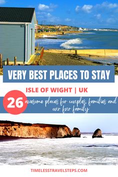 the best places to stay in isle of whit i uk with text overlay that reads, very best places to stay isle of whit i uk