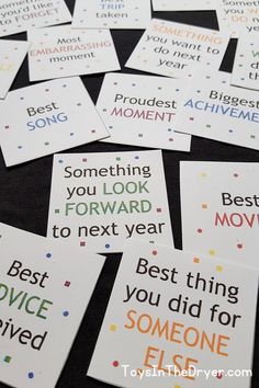 some cards that say best things are for someone to be loved and have been placed on top of each other