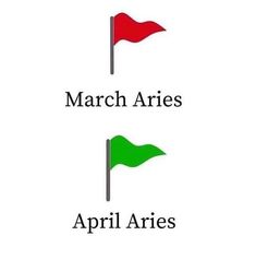 three different flags with the words march aris and april aris written below them