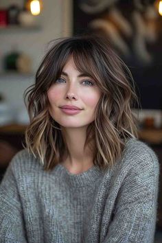 Shag On Round Face, Medium Lob With Bangs, Best Wavy Haircuts, Women Haircuts 2024, Hairstyle Long Face, Medium Length Shag With Curtain Bangs, Medium Hair 2024, Summer 2024 Haircut Trends, 2024 Women Haircuts