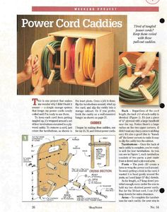 an instruction manual for power cord caddies