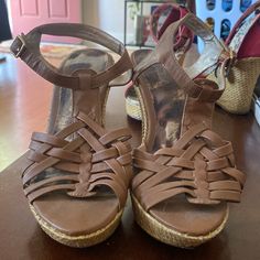 Great Condition, Never Worn Qupid Shoes, Womens Shoes Wedges, Gladiator Sandals, Wedge Shoes, Wedge Sandals, Wedges, Size 7, Women Shoes, Sandals