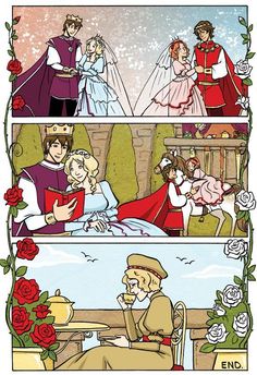 the princess and the frog story is shown in this comic strip, which features an image of