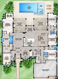 the floor plan for this house is very large and has lots of space to move around