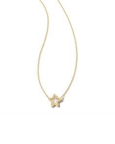 Buy Jae Gold Star Small Short Pendant Necklace in Ivory Mother-of-Pearl at KendraScott. Kendra Scott Star Necklace, Pink Shell Necklace, Kendra Scott Necklace Elisa, Short Pendant Necklace, Necklace Stack, Kendra Scott Necklace, Gold Girl, Pearl Stone, Jewelry Accessories Ideas