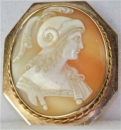 ANTIQUE 14K GOLD ATHENA MINERVA CAMEO PIN PENDANT Cameo Jewelry, Pin Pendant, Vintage Tattoo, Ancient Coins, Couture Jewelry, Flash Tattoo, Crescent Moon, Crescent, Vintage Jewelry