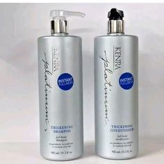 Only ship to the 48 states, not Hawaii, Alaska or PR. Kenra Platinum Thickening Shampoo is a gentle cleanser that increases the diameter of the hair while eliminating build-up and excess oils that can weigh down styles. This shampoo gives the appearance of thick hair by adding body and fullness to styles for weightless lift and dimension.  Kenra Platinum Thickening Conditioner is a lightweight moisturizer that increases the diameter of the hair while providing nourishment, shine, and a touchable finish. This conditioner gives the appearance of thick hair by adding body and fullness to styles for weightless lift and dimension. Down Styles, Body Shampoo, Thickening Shampoo, Lightweight Moisturizer, Gentle Cleanser, Shampoo Conditioner, Thick Hair, Shampoo And Conditioner, Thick Hair Styles