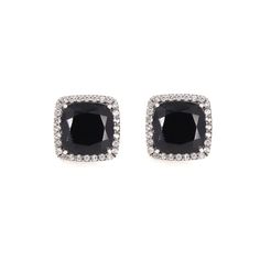 Black Studs, 925 Silver Stud, Black Onyx CZ Earrings, Womens Earrings, Handmade Silver Studs with Onyx, Gift For Her, Black Earring  ** Product Details > Materials - 925 Sterling Silver > Earring Length : 15 mm Approx >Earring Width : 15 mm approx >Earring Gross Weight: 7.230 gram Approx >Style : Minimalist All the designs are crafted by London jewelers, its our original designs and mostly of them are ready in the stock, we are using Pure 925 (Stamped) Sterling Silver with Gemstones, our jewelry designs are Handmade. We are adding new creative designs in our shop regularly, for new handmade stuff please visit our shop : https://www.etsy.com/in-en/shop/londonjewellers?ref=shop_sugg We always try to provide the best quality of jewels & 100 % satisfaction to our customer. Please feel free to Luxury Black Gemstone Earrings, Luxury Black Spinel Jewelry For Formal Occasions, Luxury Black Spinel Jewelry For Formal Events, Formal Black Spinel Fine Jewelry, Black Diamond Earrings For Gift, Luxury Silver Earrings With Black Diamonds, Luxury Black Sterling Silver Earrings, Classic Black Diamond Earrings For Anniversary, Formal Black Diamond Earrings Fine Jewelry