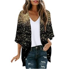 Womens 2024 Summer Cardigan Boho Long Sleeve Cardigans Oversized Open Front Outwear  Brand: RbCulf Gender: Women, Ladies, Teens, Girls Style: Cute Knit/Casual/Loose/Lightweight/Fashion/Bohemian Season: Autumn, Winter, Spring, Winter Washing Care: Hand wash or machine wash, use laundry bag, hang to dry, do not bleach This summer cardigan is versatile, it can be paired with camisole, T-shirt, sleeveless top, jeans, slim pants, skirt, shorts, high heels, etc., allowing you to create a sophisticated Chiffon Kimono Cardigan, Women Exercise, Exercise Shorts, Plus Size Summer Tops, Chiffon Cardigan, Kimono Shirt, Chiffon Kimono, Fall Cardigans, Top Jeans