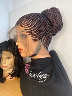 braided wig.full lace cornrow wig.color black.26"long. | eBay Cornrow Hairstyle, Cornrow Wig, Celebrity Wigs, Lace Braid, Wig Color, Trendy Hairstyle, Hair Color Shades, Braided Wig, Cornrows Braids