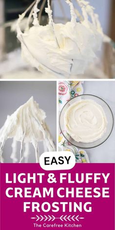 the recipe for light and fluffy cream cheese frosting