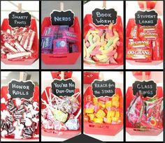 a collage of pictures showing different types of candy