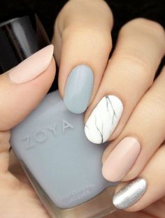 Classy Nail Art, Her Nails, Super Nails, Shellac Nails, Winter Nail Designs, Grey Art, Matte Nails, Gorgeous Nails