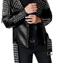 Long Haul Merchants on Storenvy Steampunk Leather, Best Leather Jackets, Studded Leather Jacket, Battle Jacket, Studded Jacket, Brown Suede Jacket, Biker Leather, Jacket For Men, Punk Style