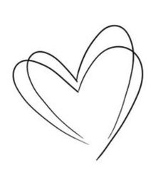 the outline of a heart on a white background