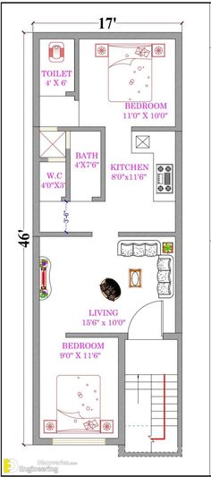 the floor plan for a small apartment