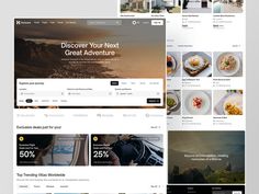 the website design is designed to look like it could be used as a travel app