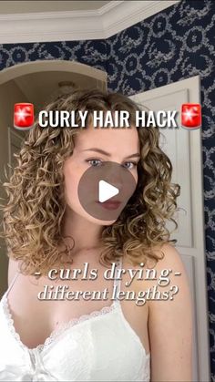 Camryn’s Curls | Curly Hair Tips & Tutorials on Instagram: "Do your curls dry different lengths? Then try this curly hair hack and let me know if it works for you!  #curlyhairtips #curlyhairhacks #curlyhairtutorial #camrynscurls #curlyhairdiffusing" How To Do Curly Hair Curl Tutorial, How To Dry Curly Hair, Dry Curly Hairstyles, Cantu Curly Hair, Curly Hair Work Styles, Big Curly Hair Tutorial, Curly Hair Hacks, S Curls