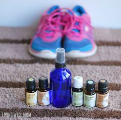 Got stinky shoes? Try this easy, all-natural DIY stinky shoe spray! With essentials oils and water, it's non-toxic and surprisingly effective! Diy Shoe Deodorizer, Essential Oils Purposes, Shoe Deodorizer, Cinnamon Bark Essential Oil, Doterra Oil, Diy Shoe