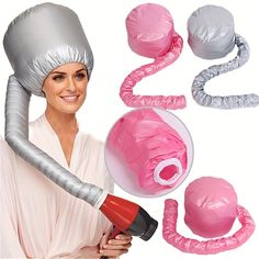 1pc Portable Hooded Hair Dryer Cap Diffuser Effortlessly Curl Deep Condition Your Hair Lightweight Hooded Hair Dryer, Bonnet Hair Dryer, Hair Dryer Accessories, Hair Dryer Diffuser, Salon Hair Dryer, Portable Hair Dryer, Deep Conditioning Hair, Hair Dryers, Normal Hair