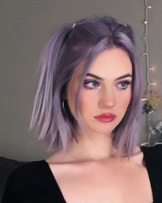 Short Dyed Hair, Short Grunge Hair, Hair Streaks, Hair Idea, Lavender Hair, Hair 2024, Hair Color Purple, Short Hair Color