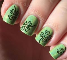 Patty Nails, St Patricks Nail Designs, St Patrick Nails, Patrick Day Nails, Patrick Nails, Irish Nails, Saint Patrick Nail, St Patrick's Day Nails, Fete Saint Patrick