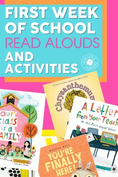 the first week of school read alouds and activities for kids to use in their homes