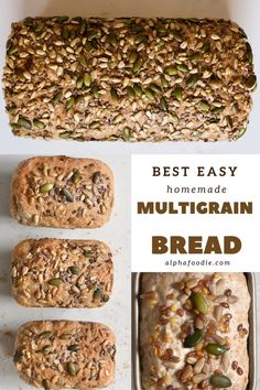 homemade multigrain bread with nuts and seeds on top