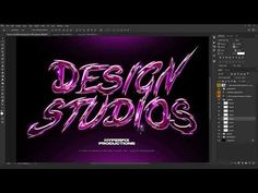 the text design studio in photoshopped