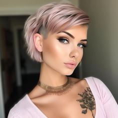 Color Wow Dream Coat, Wow Dream Coat, Short Blue Hair, Unnatural Hair Color, Natural Hair Regrowth, Curly Pixie Hairstyles, Half Shaved Hair, Chic Short Hair, Frizz Free Hair