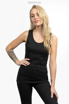 Premium tank top that works equally well on the street as in the gym. It is custom-made for Grimfrost in soft, luxurious organic cotton. Even the dyeing process is fully organic, keeping you and Mother Earth safe from chemicals. #grimfrost Modern Luxury Women's Tank Top, Luxury Modern Women's Tank Top, Modern Viking, Aged Clothing, Viking Clothing, Viking Designs, Viking Woman, Small Tank, Women Street