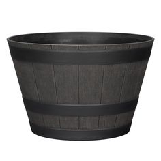 a large black plastic tub on a white background