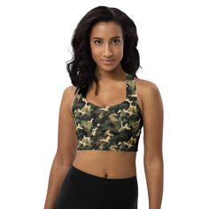 **LADIES: For sizing reference, I am a 38DDD/40DD. The size Large fits me tight, and the XL is a tad loose, depending on where I am with my monthly cycle. Upgrade your activewear with this All-Over-Print Longline Sports Bra! 🏋️♀️ Designed for intense workouts and chic streetwear, it offers premium support and style. Perfect for yoga, running, cycling, and more, this sports bra pairs seamlessly with matching leggings. Enjoy the super-soft compression fabric that hugs your body and keeps you secure during medium to high-intensity workouts. With over 300 vibrant designs, you'll stand out in any gym or outdoor setting. Key features:   👚 **74% recycled polyester, 26% elastane**   💪 **Double-layered front** for extra support   🌞 **UPF 50 for sun protection   👙 **Removable padding** and mesh Gym Bra, Athleisure Trend, Sport Bra, Matching Leggings, Compression Fabric, High Intensity Workout, Intense Workout, Bra Women, Yoga Clothes