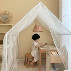 Baby Play Areas, House Beds For Kids, A Frame Tent, Magical Room, Sewing Room Storage, Be More Creative, Creative Interior, Kids Bedroom Inspiration, Baby Room Inspiration