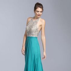 This Enchanting Gown Is Designed To Make You Feel Like A True Vision Of Beauty, Radiating Confidence And Grace At Any Special Occasion. Embellished With Dazzling Sequins, This Dress Truly Sparkles And Shines. The Sequins Catch The Light, Creating A Mesmerizing Effect That Is Sure To Turn Heads And Make You The Center Of Attention. Length: Long Color: Teal Neckline: Halter Silhouette: A-Line Sleeve: Sleeveless Back: Open, Zipper Embellishments: Sequins Occasion: Romantic Date/Evening/Dinner, Wedd Sleeveless Sequined Maxi Dress For Homecoming, Sleeveless Gown For Homecoming, Blue Halter Neck Dress For Homecoming, Green Sleeveless Maxi Dress For Homecoming, Sleeveless Sheer Bodice Dress For Homecoming, Sleeveless Embellished Green Maxi Dress, Sleeveless Dress With Sheer Bodice For Homecoming, Green Embellished Sleeveless Maxi Dress, Green Sleeveless Embellished Maxi Dress