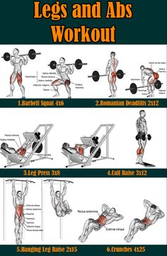 an image of a poster showing how to do the leg and abss workout for men