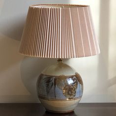 a lamp that is sitting on a table