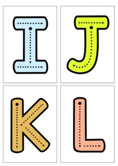 the letter j is made up of four different colors and letters that spell it out