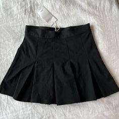 Mango Black Pleated Skirt, Size Small, Never Worn, Still Has Tags! High Waist Black Pleated Skort, High Waist Black Skort With Lined Skirt, High Waist Black Lined Skort, Black Mini Skort With Pleated Details, Black High Waist Lined Tennis Skirt, Black Pleated Skort Short Length, Black Short Lined Skirt, Black Pleated Mini Skort, Black Short Pleated Lined Skirt