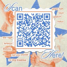 a qr - code is displayed on the front cover of an advertisement for ice cream