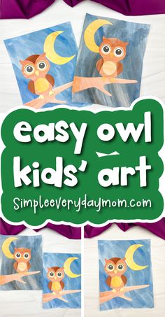 an easy owl art project for kids to make