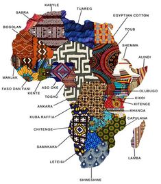 the map of africa with all its major cities and their respective flags on it's side