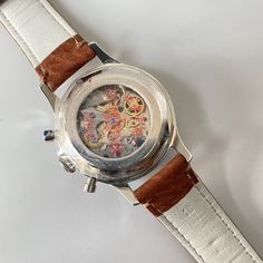 "f819 21 Zuan Silver Tone Clear Back Men's Wrist Watch PLEASE READ ENTIRE DESCRIPTION BEFORE PURCHASING Pre-owned vintage item. Please see pictures for details. Some discoloration. Sold as is, as seen on pictures, no returns on vintage/antique items. We do not alter/polish antique items (unless requested by buyer) and try to keep items as original as possible. Watch was serviced and working well. 21 Zuan Men' Wrist Watch. Brown Leather Band, Silver Tone Case, clear Back Approx. measurements. 30m Brown Anniversary Watches With Subdials, Anniversary Brown Watches With Subdials, Timeless Collectible Watches With Skeleton Dial, Vintage Chronograph Watch With Subdials, Vintage Chronograph Watch With Subdials For Formal Occasions, Timeless Collectible Watches With Tachymeter, Vintage Chronograph Watch For Formal Occasions, Vintage Brown Chronograph Watch For Formal Occasions, Vintage Automatic Watches For Business