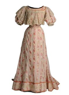 dress from the 1900s | Dress, circa 1900 Gilded Era, 1900 Dress, Historical Gowns, Old Fashion Dresses